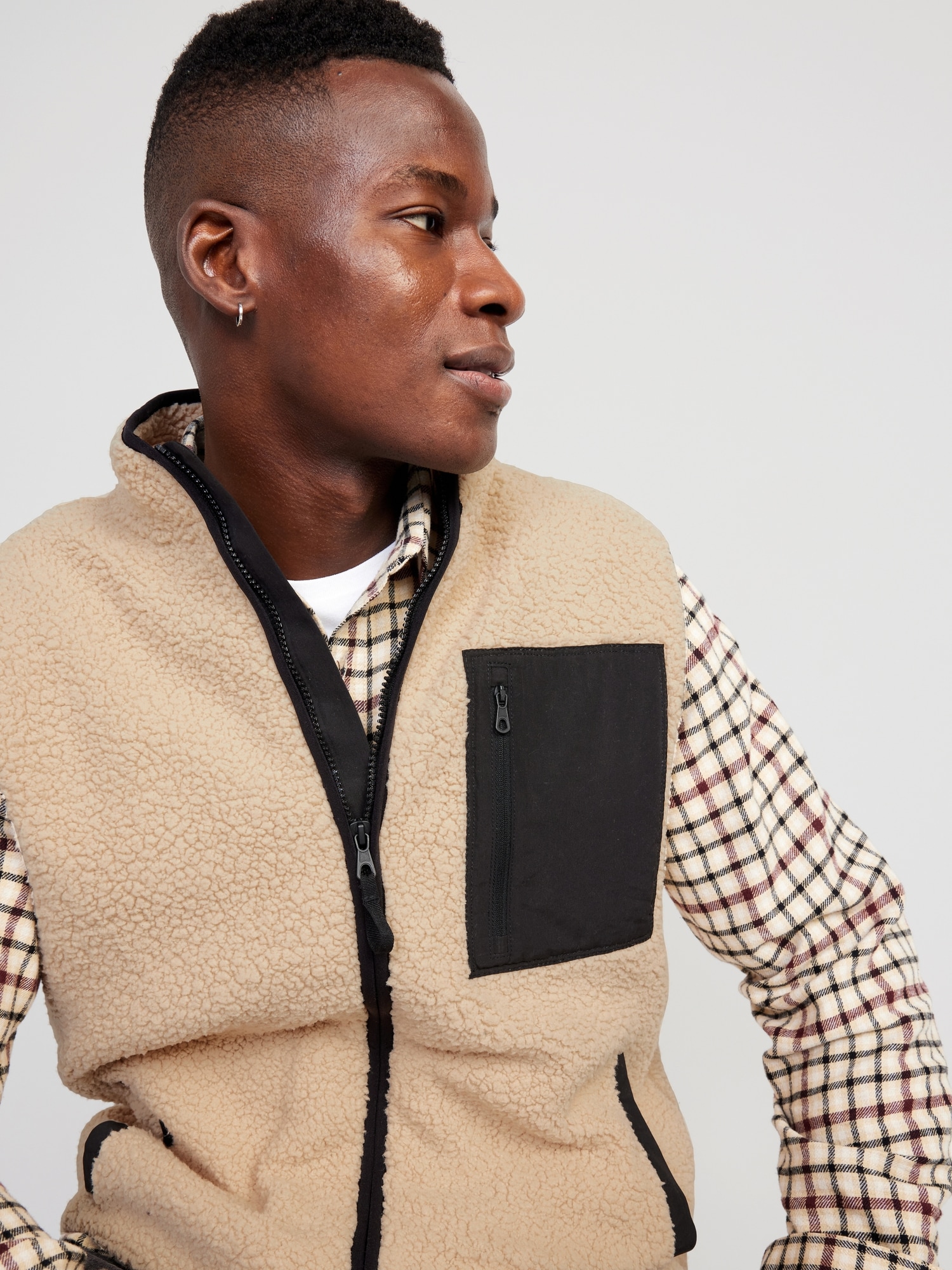 Sherpa Zip Vest for Men | Old Navy