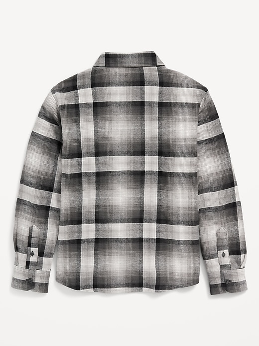 Image number 3 showing, Soft-Brushed Flannel Pocket Shirt for Boys