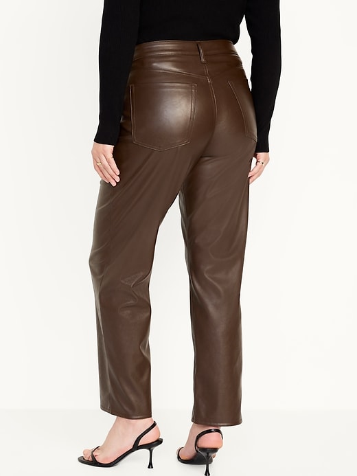 Image number 6 showing, High-Waisted OG Loose Faux-Leather Pants