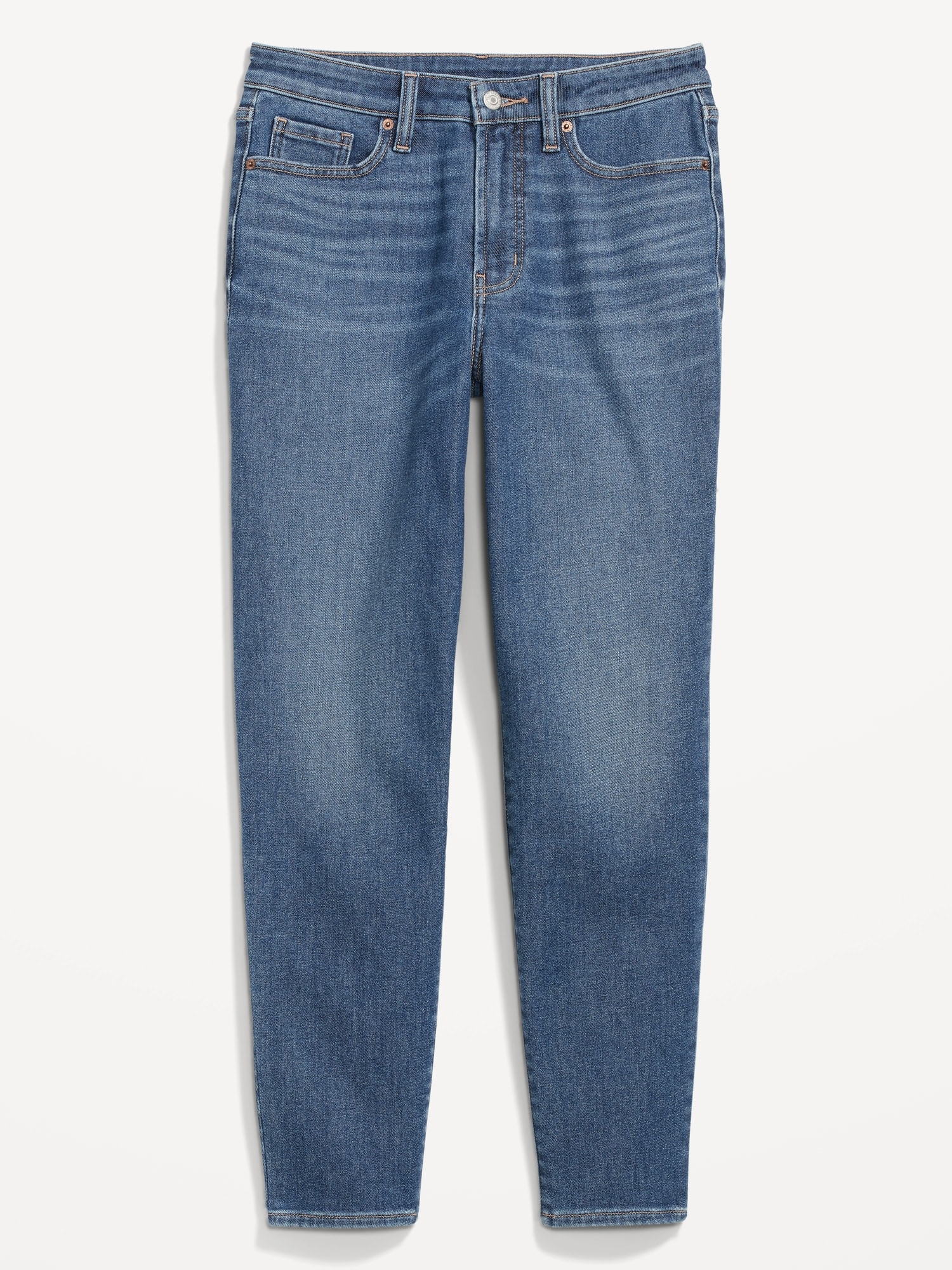 High-Waisted Built-In Warm OG Straight Ankle Jeans