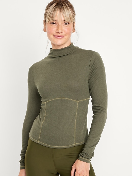Image number 1 showing, UltraLite Mock-Neck Top