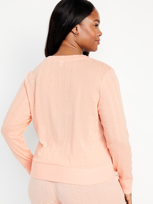 Image number 8 showing, Pointelle Pajama Top