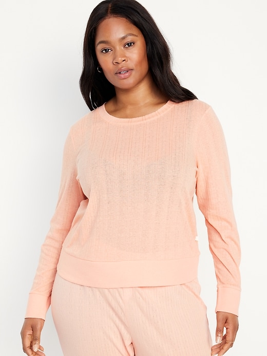 Image number 7 showing, Pointelle Pajama Top