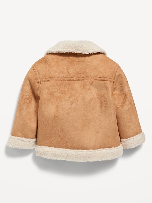View large product image 2 of 2. Sherpa-Trim Buttoned Coat for Baby