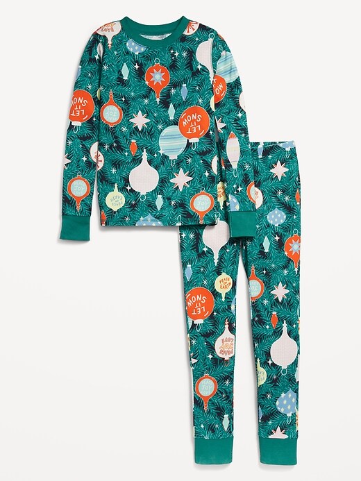 Gender Neutral Printed Snug Fit Pajama Set for Kids