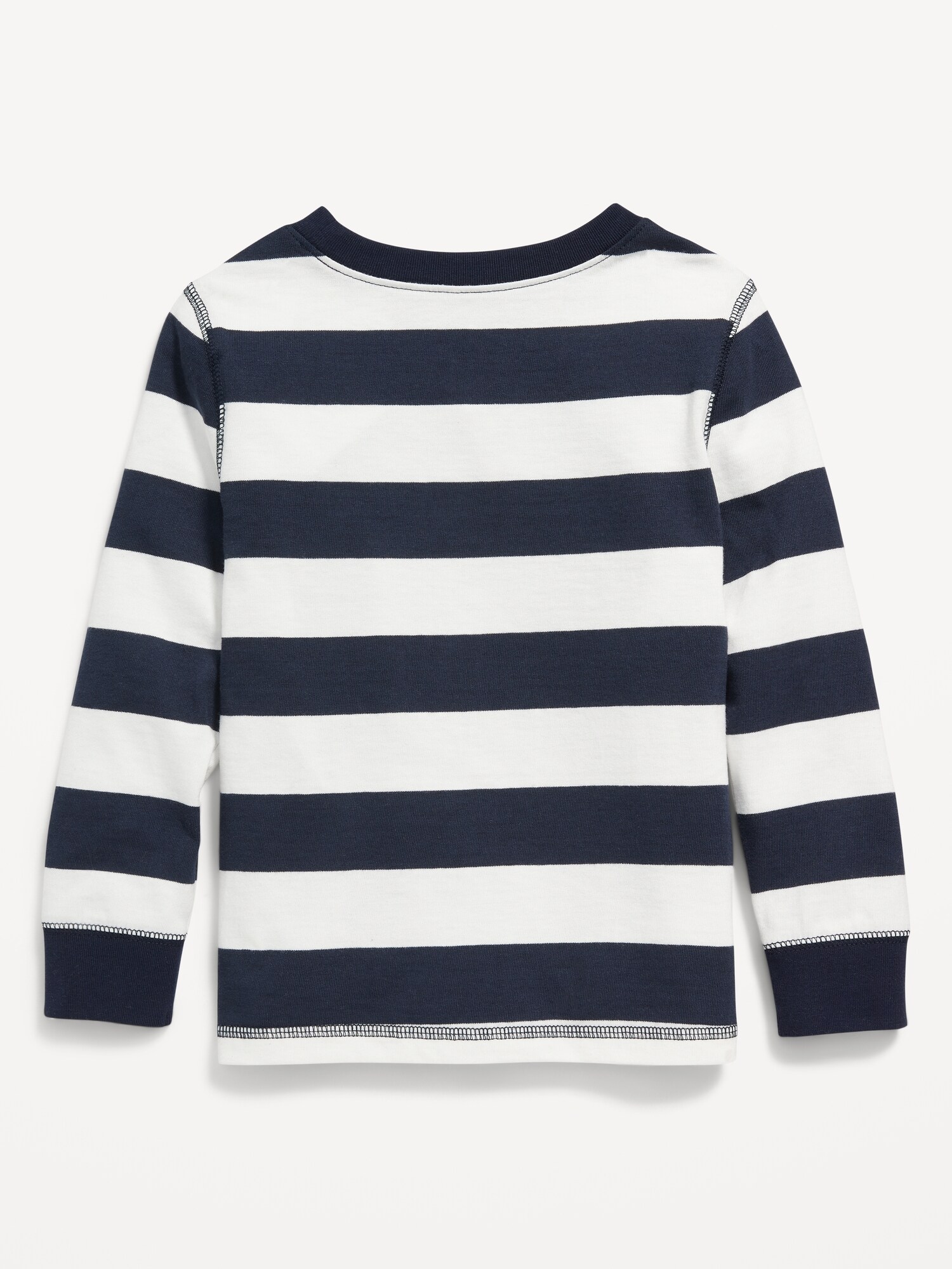 Unisex Long-Sleeve Striped Pocket T-Shirt for Toddler