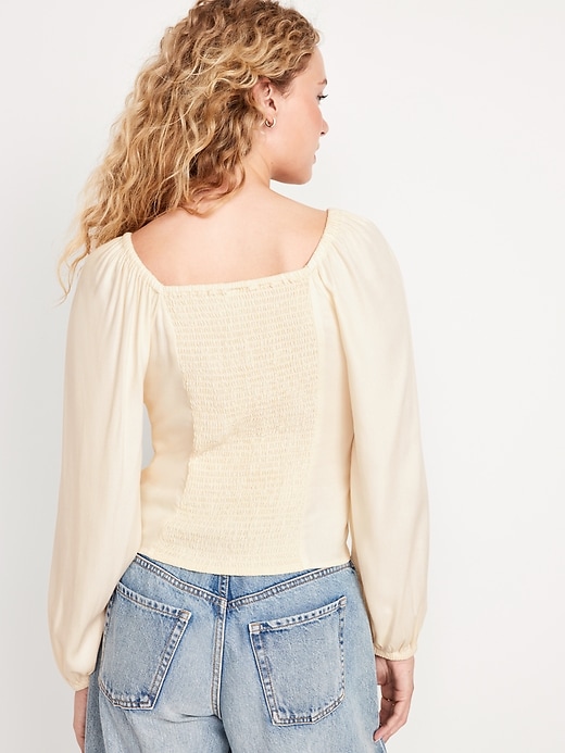 Image number 2 showing, Square-Neck Crepe Top