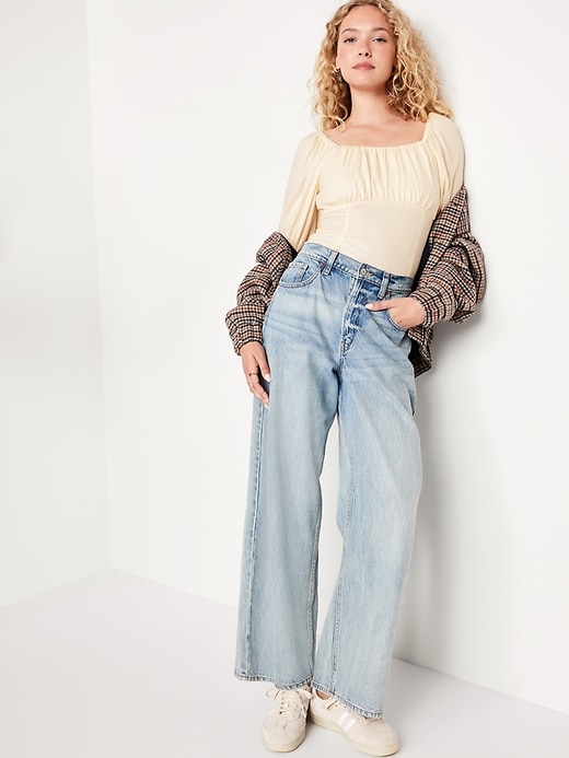 Image number 3 showing, Square-Neck Crepe Top