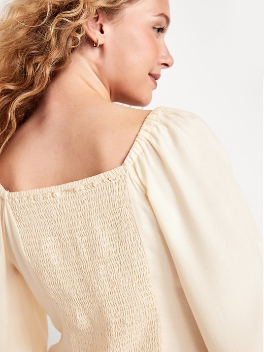 Image number 4 showing, Square-Neck Crepe Top
