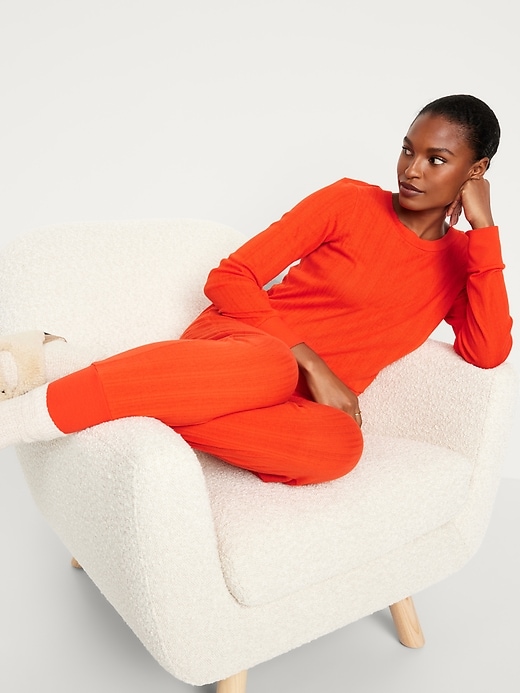 Image number 3 showing, Pointelle Pajama Top