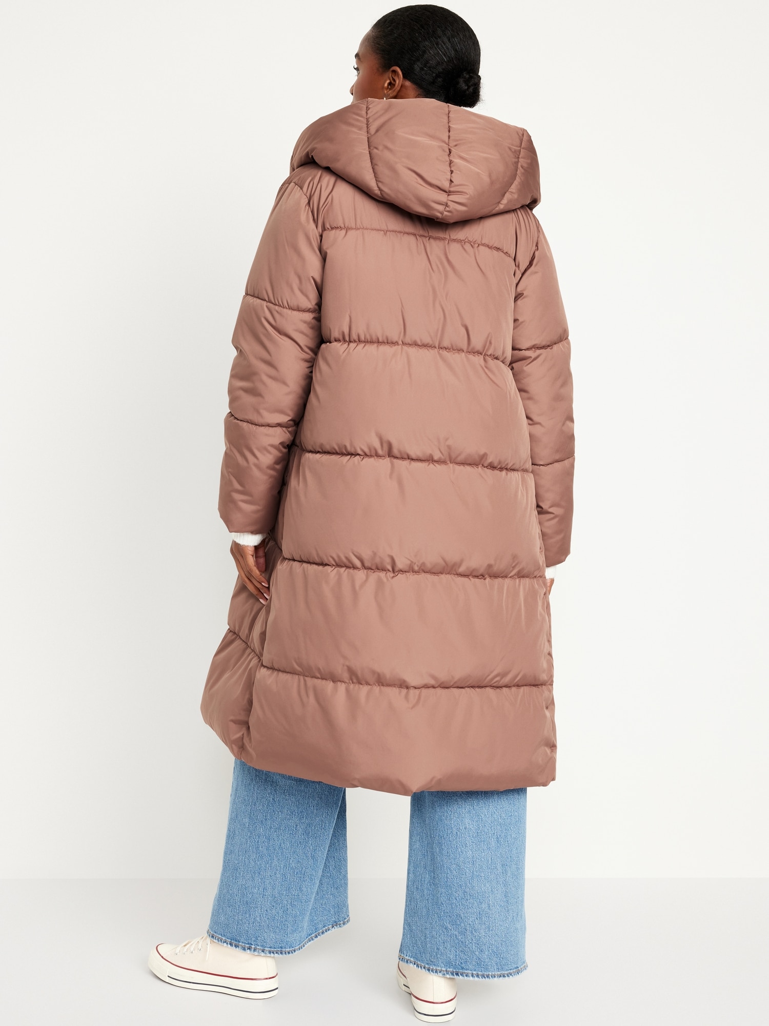 Aayomet Long Winter Coats For Women Women's Lightweight Water-Resistant  Hooded Puffer Coat,Red M