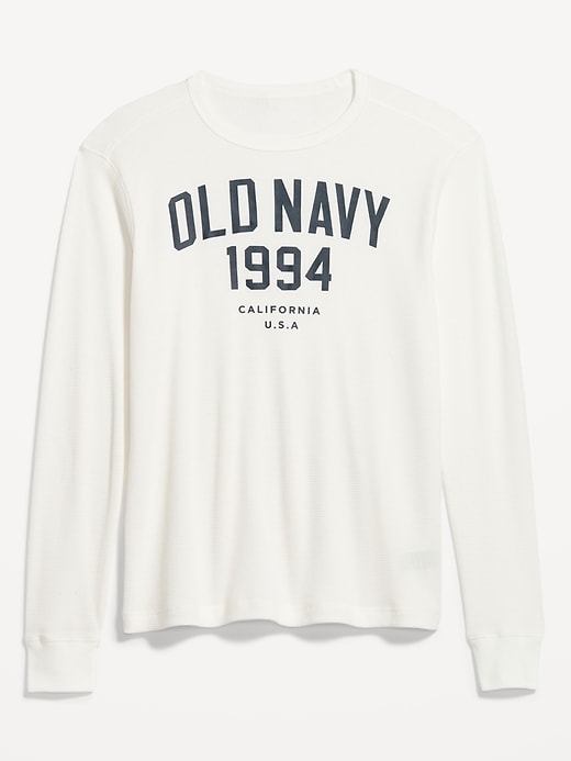 Long Sleeve Thermal Knit Logo T Shirt Old Navy