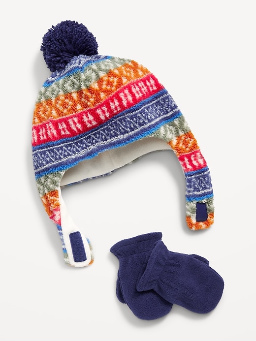 Trapper Hat Toddler Hat And Mitten Set Baby Trapper Hat And