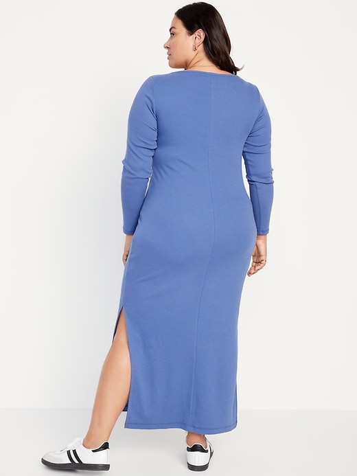 Image number 7 showing, Fitted Square-Neck Midi Dress