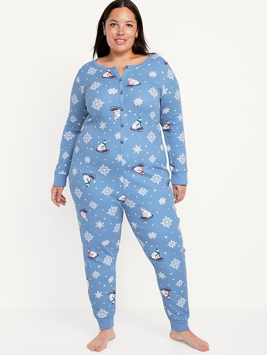 Image number 7 showing, Thermal-Knit Pajama One-Piece