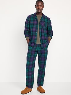 Matching Printed Flannel Pajama Shorts -- 7-inch inseam