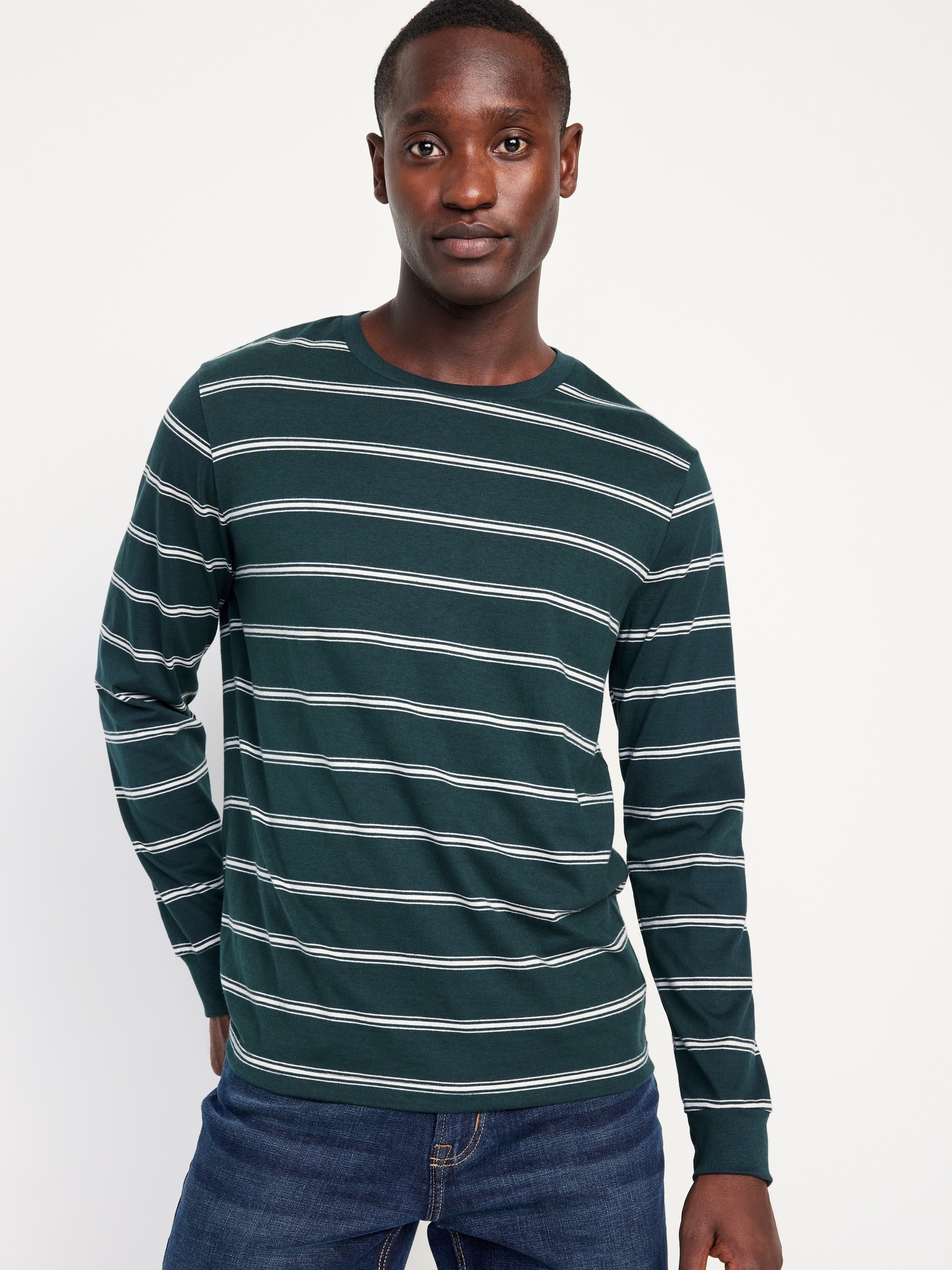 Long-Sleeve Striped Rotation T-Shirt for Men | Old Navy