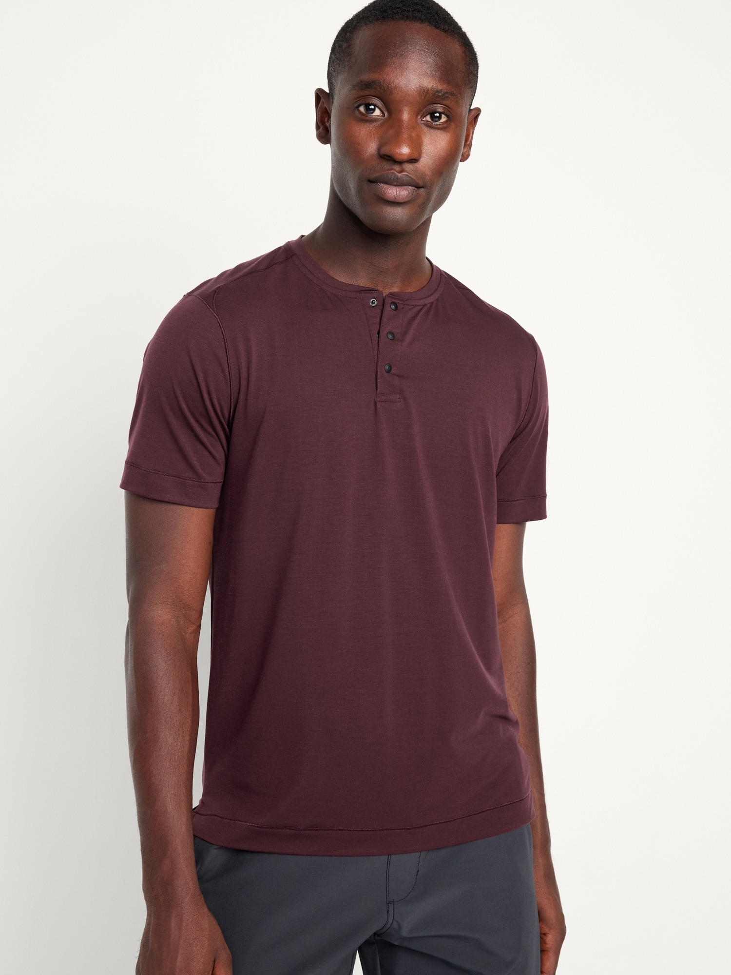 Beyond 4-Way Stretch Henley T-Shirt for Men