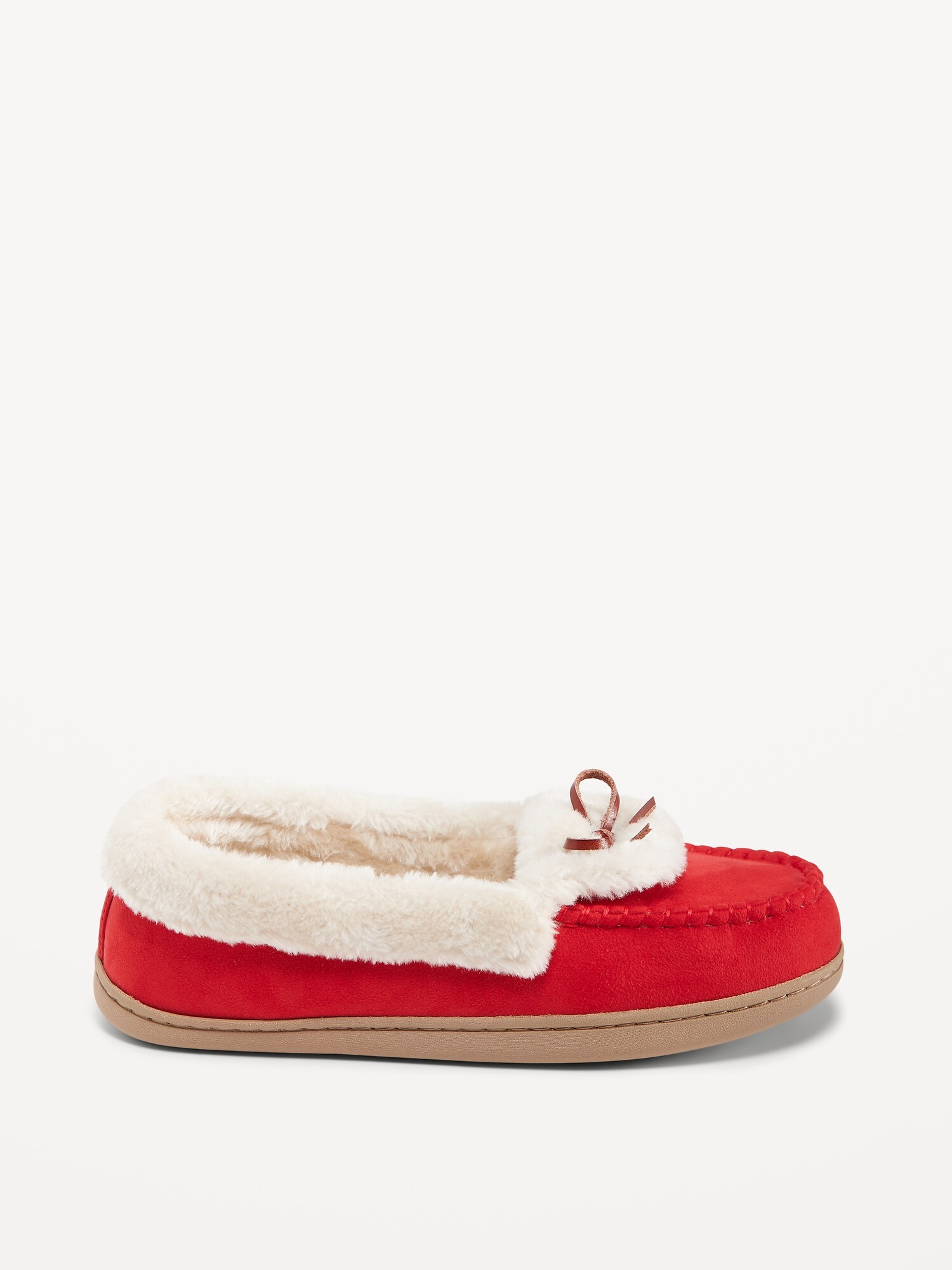 Womens red best sale moccasin slippers