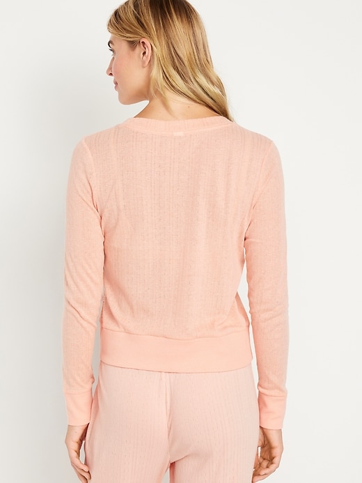 Image number 2 showing, Pointelle Pajama Top