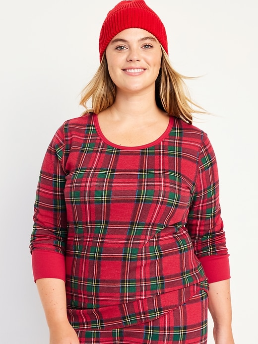 Image number 7 showing, Waffle-Knit Pajama Top