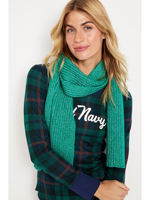 Image number 3 showing, Long Sleeve Waffle-Knit Pajama Top for Women
