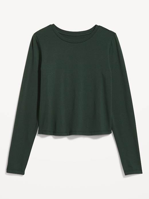 Cathalem Cotton Spandex Long Sleeve Tops T-Shirt For WomenPrintDailyLoose  Fashion Top Extra Long Sleeve Shirt Green XX-Large 