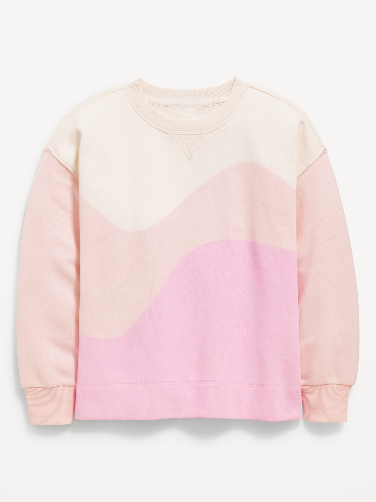 Color-Block Striped Crew-Neck Pullover