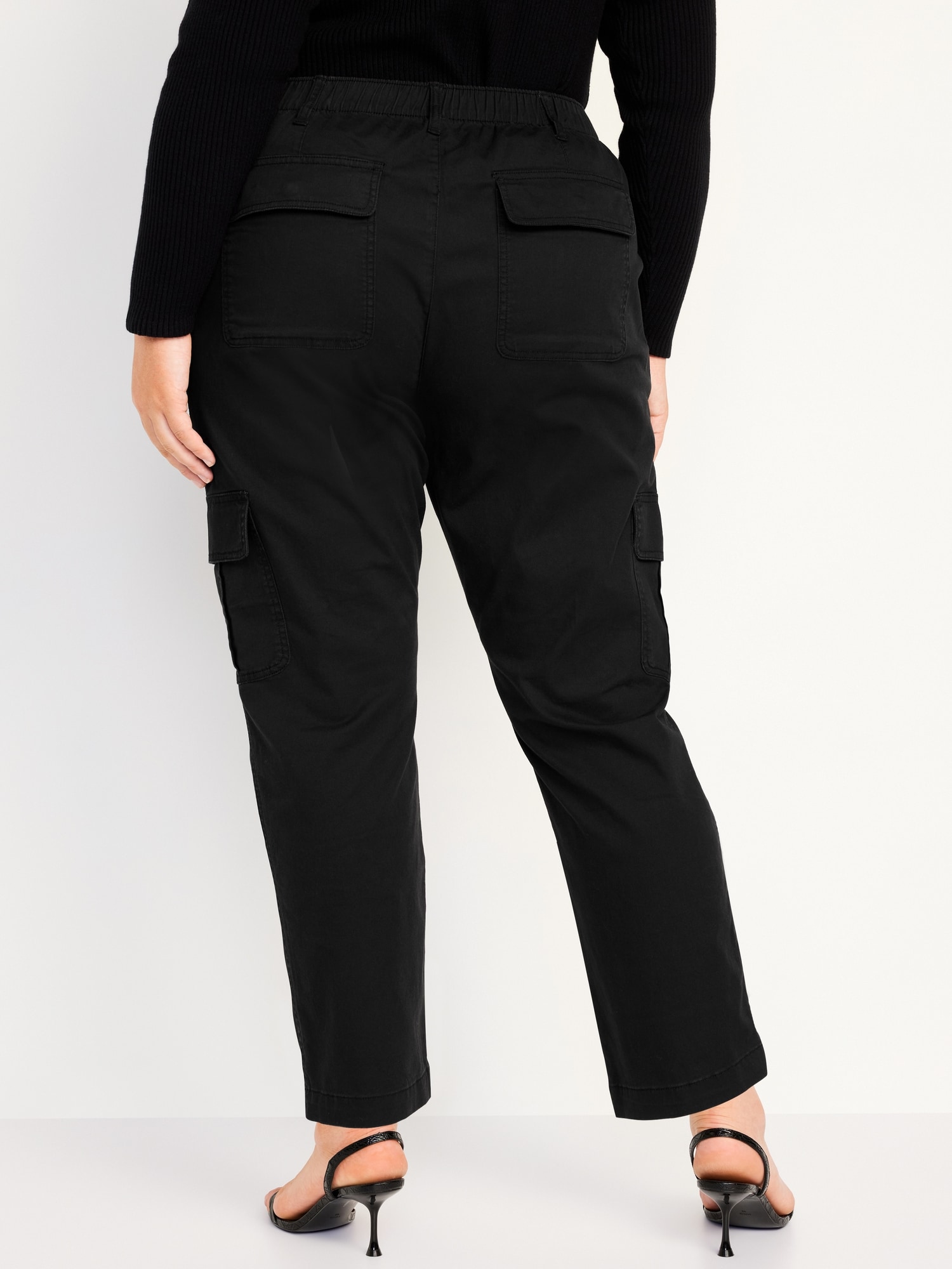 Women's Effortless Chino Cargo Pants - A New Day™ Black 14
