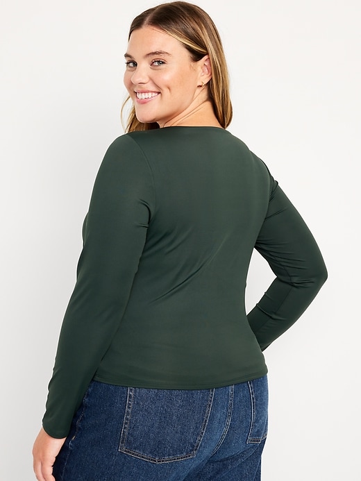 Long-Sleeve Double-Layer Sculpting Cropped T-Shirt