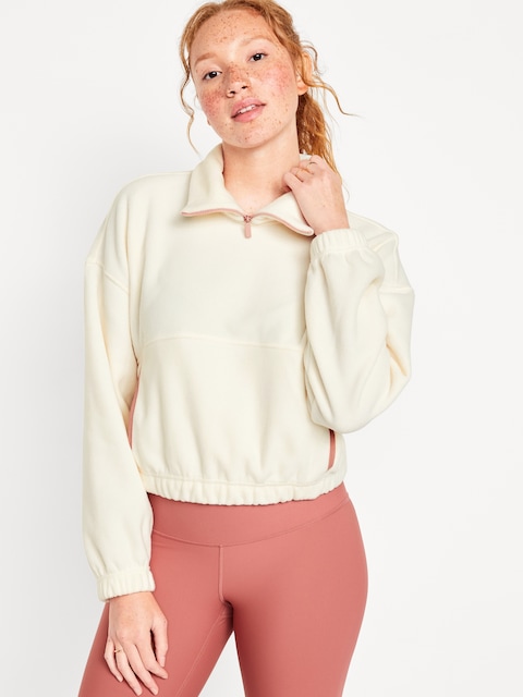 Micro Fleece Crop Pullover