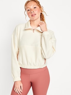 Micro Fleece Crop Pullover