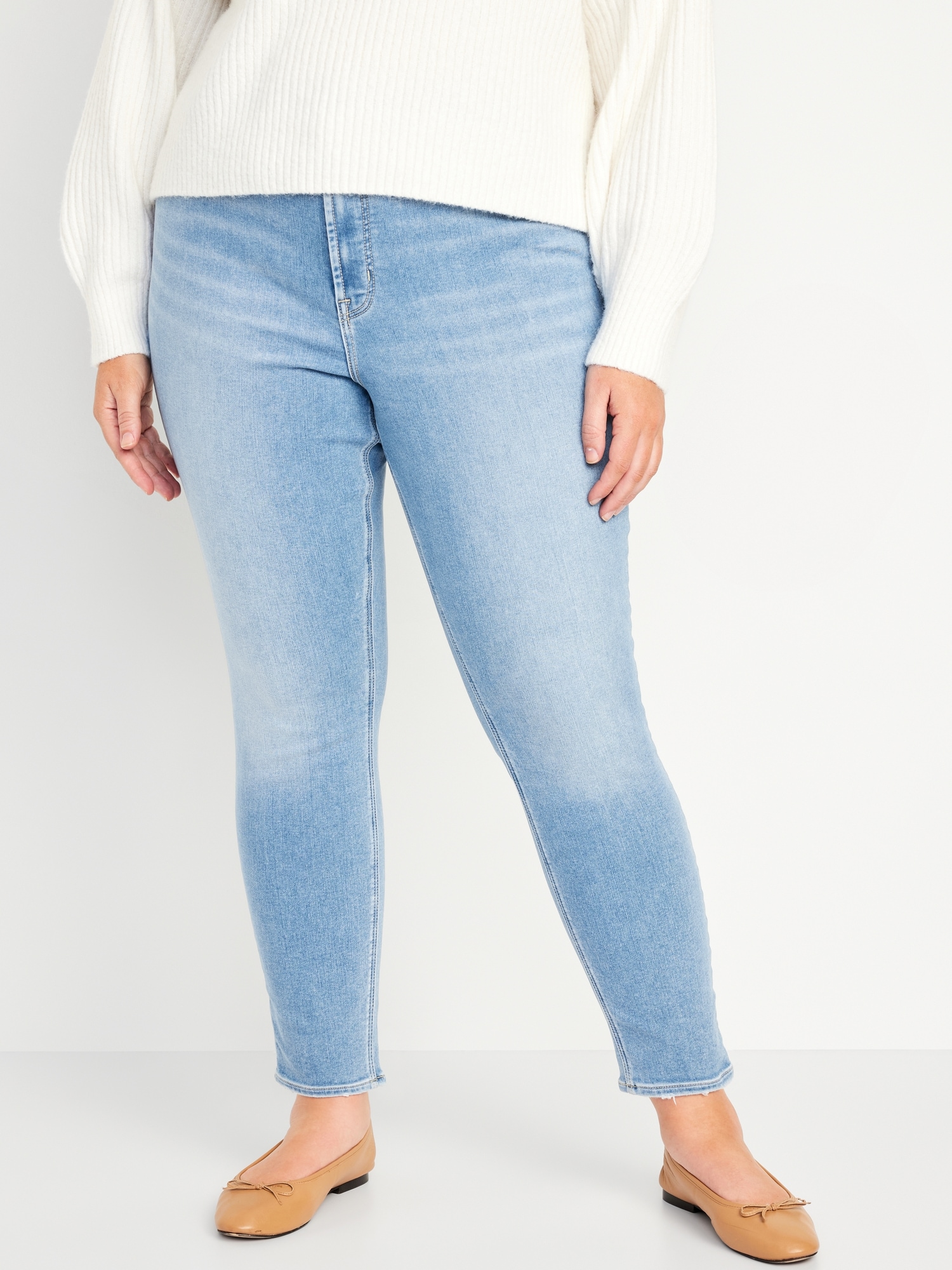 Old navy white rockstar hot sale jeans