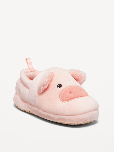 Unisex Sherpa Critter Slippers for Toddler - Pink