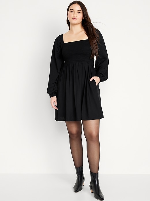 Image number 5 showing, Fit & Flare Long-Sleeve Mini Dress