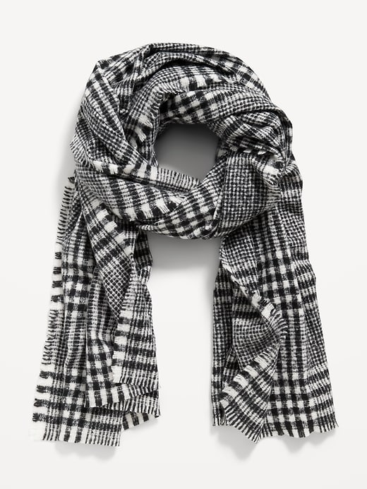 View large product image 1 of 1. Plaid Flannel Scarf for Women