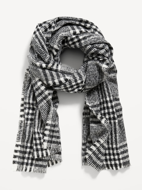 Plaid Flannel Scarf for Women