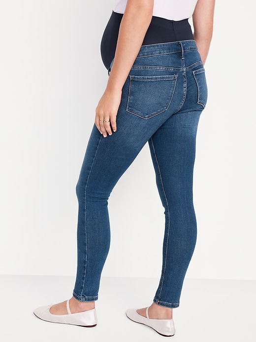 Image number 6 showing, Maternity Full-Panel Rockstar Super Skinny Jeans