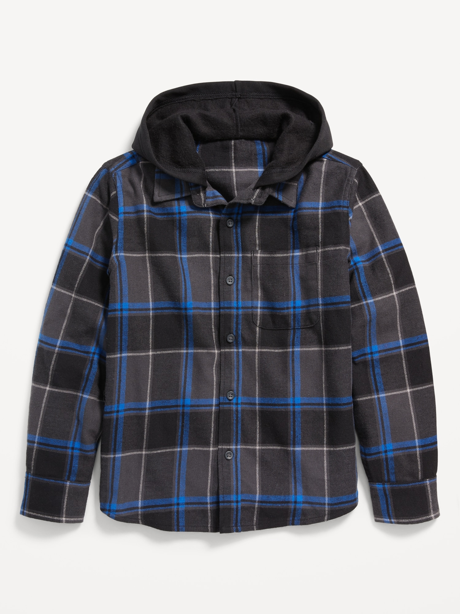 Hooded button hotsell up shirt