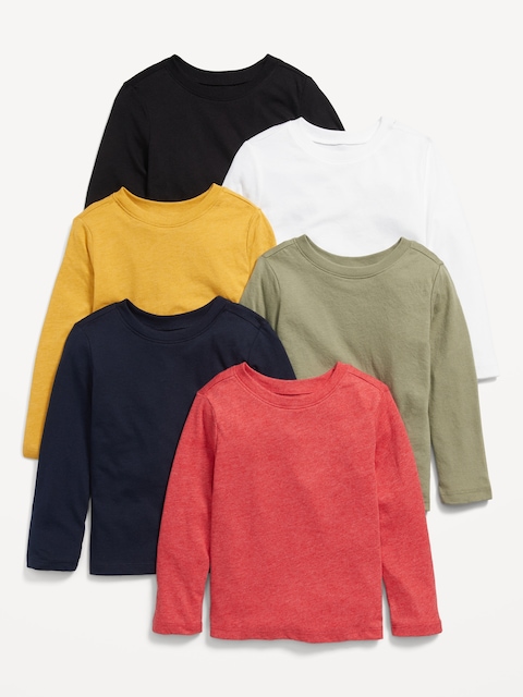 Unisex Solid T-Shirt 6-Pack for Toddler