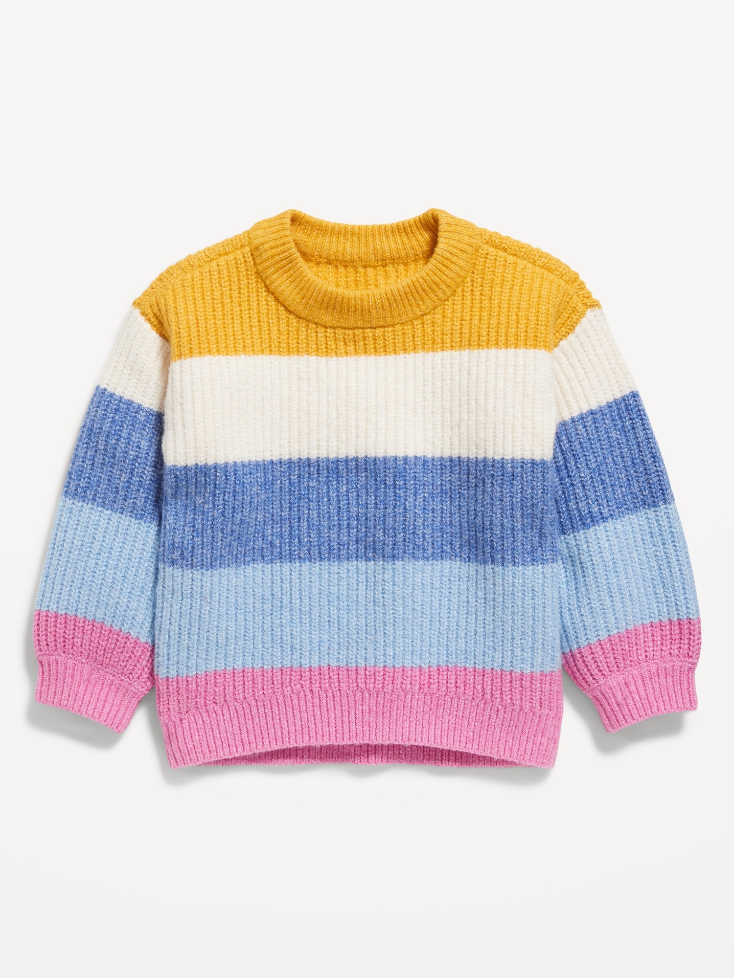 Striped Pullover Sweater for Toddler Girls