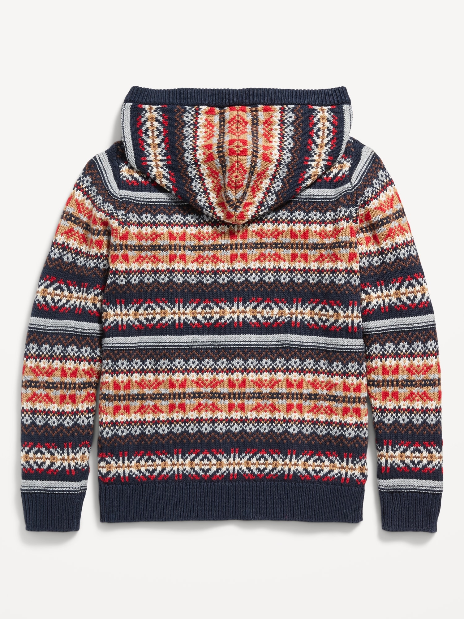 Printed Sweater-Knit Pullover Hoodie for Boys