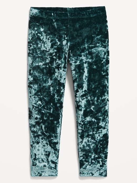 Children's Navy Velvet Leggings