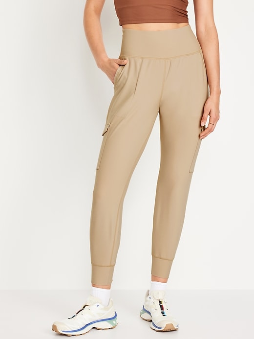 Image number 1 showing, High-Waisted PowerSoft Cargo Joggers