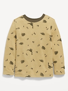 Unisex Printed Long-Sleeve Thermal-Knit T-Shirt for Toddler