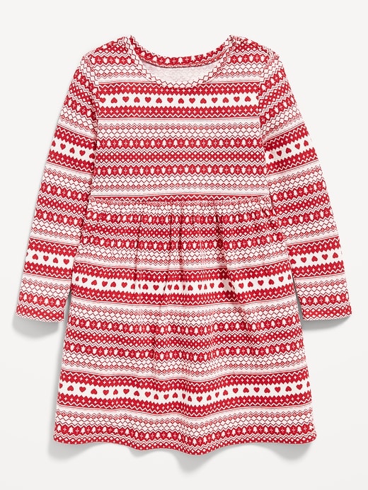 Image number 1 showing, Fit & Flare Thermal-Knit Dress for Toddler Girls