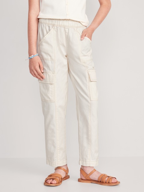 Loose Twill Cargo Pants for Girls