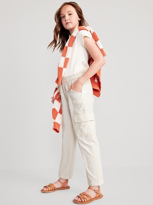 Image number 3 showing, Loose Twill Cargo Pants for Girls