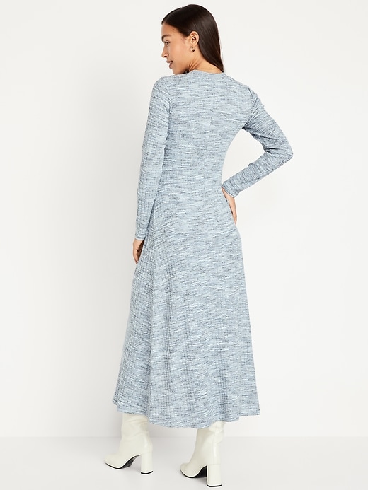 Fit & Flare Rib-Knit Maxi Dress | Old Navy