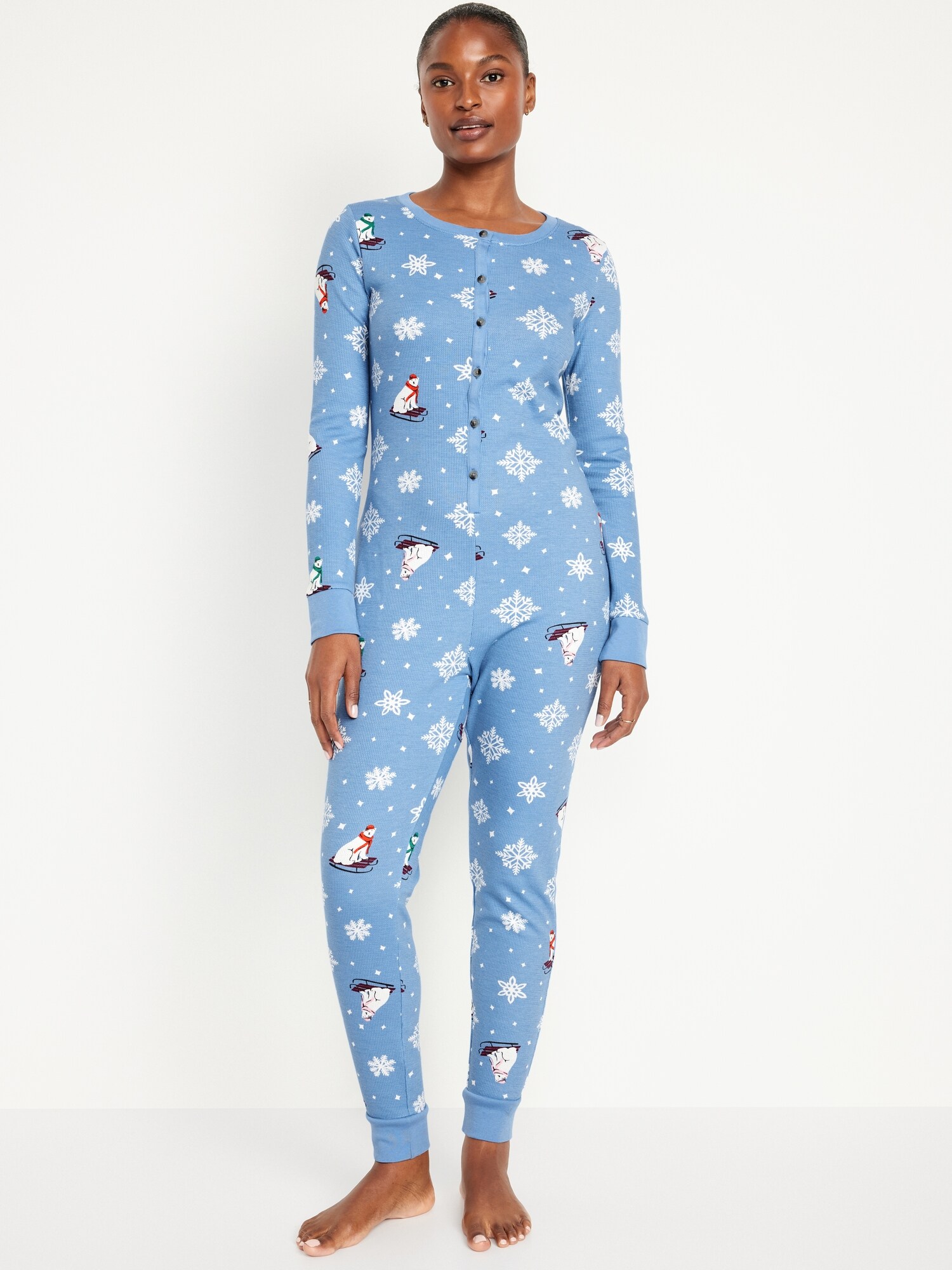 Pyjama Femme En Tricot Côtelé Avec Imprimé Cœurs - Haut Manches Longues Et Pantalon, Col V, Taille S à XL